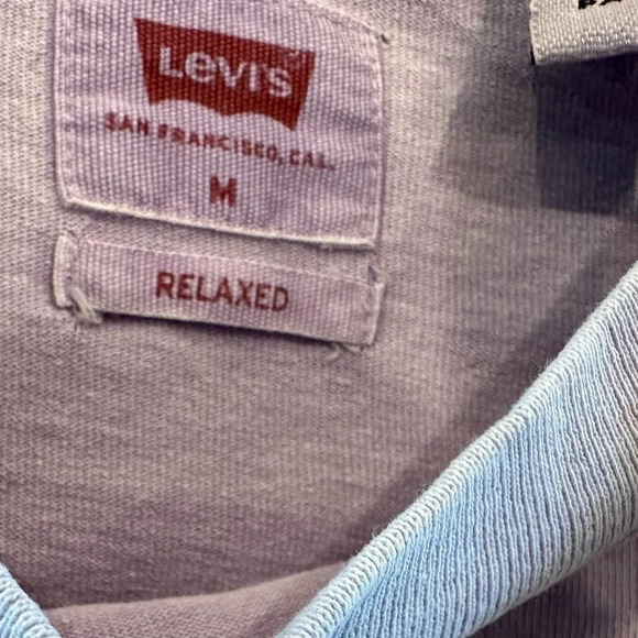 levis Men’s Red Tab Vintage Relaxed Fit Natural Dye Violet Tee Size M - Picture 13 of 14